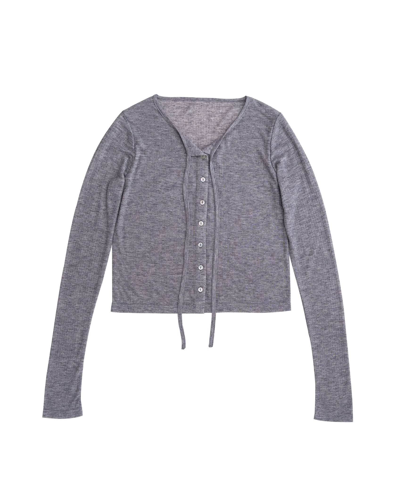 9月下旬発送予定】Sheer Ribbon Cardigan – HASUA