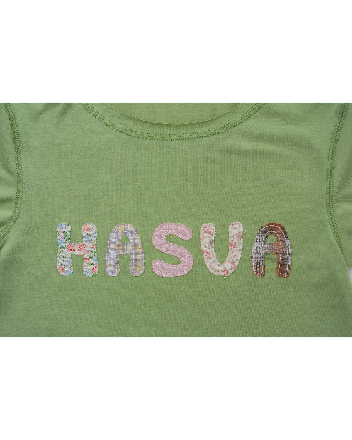 【10月上旬発送予定】HASUA Patchwork Logo Compact Tee(Green)