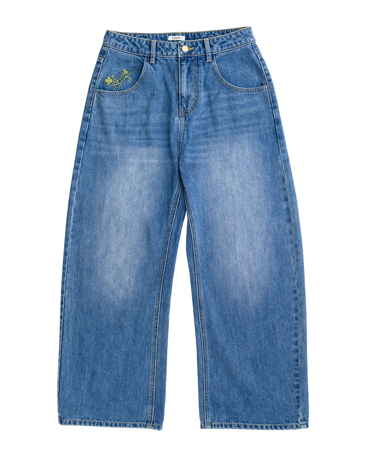 Lucky Clover Clinch-Back Jeans