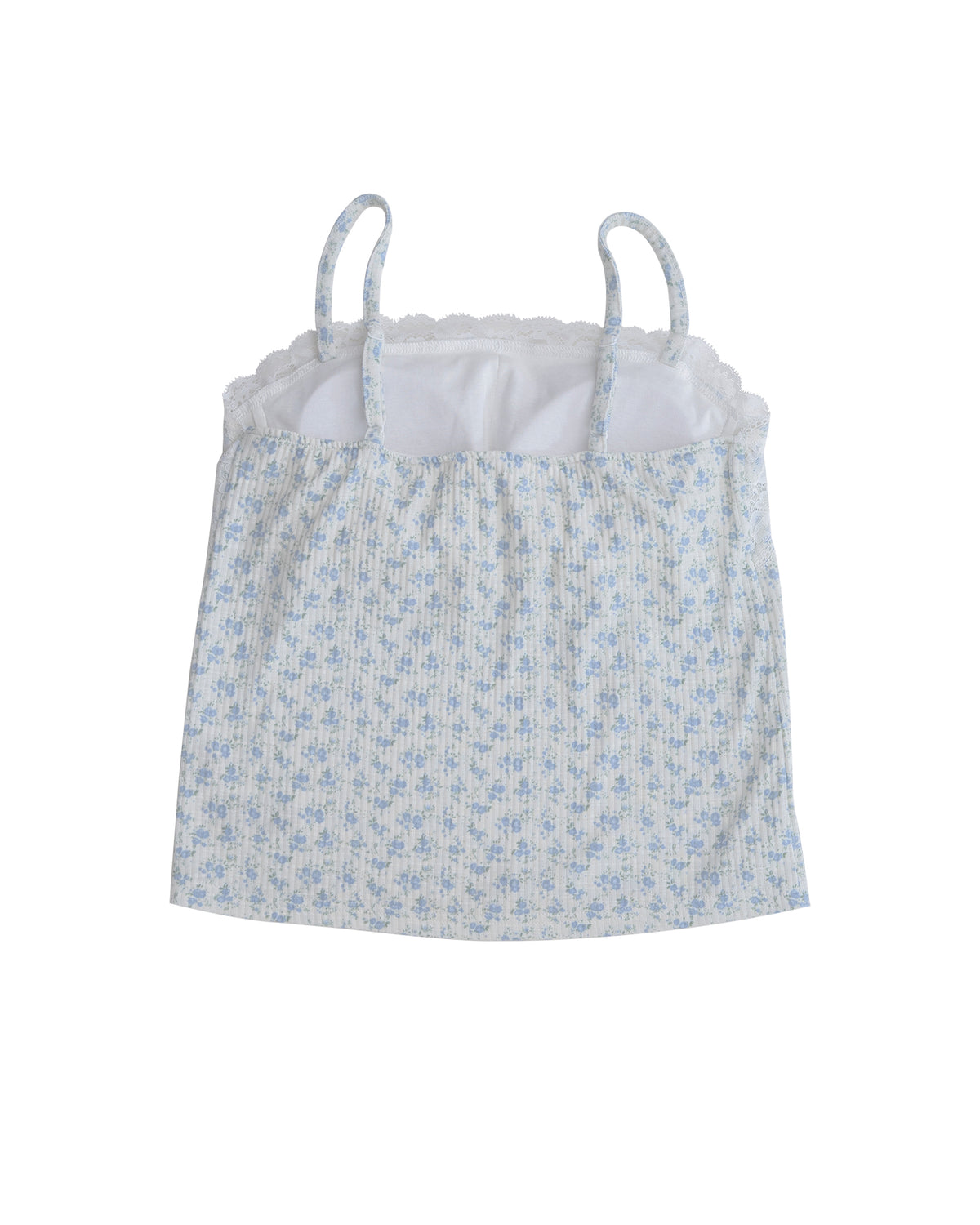 Vintage Floral Lace Padded Camisole（Blue）