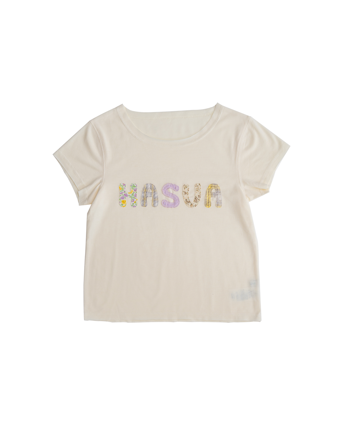 【10月上旬発送予定】HASUA Patchwork Logo Compact Tee（Butter）