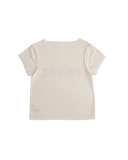 【10月上旬発送予定】HASUA Patchwork Logo Compact Tee（Butter）