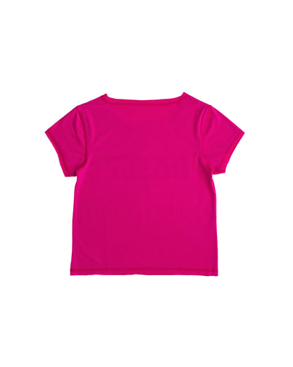 HASUA Patchwork Logo Compact Tee（Plum）