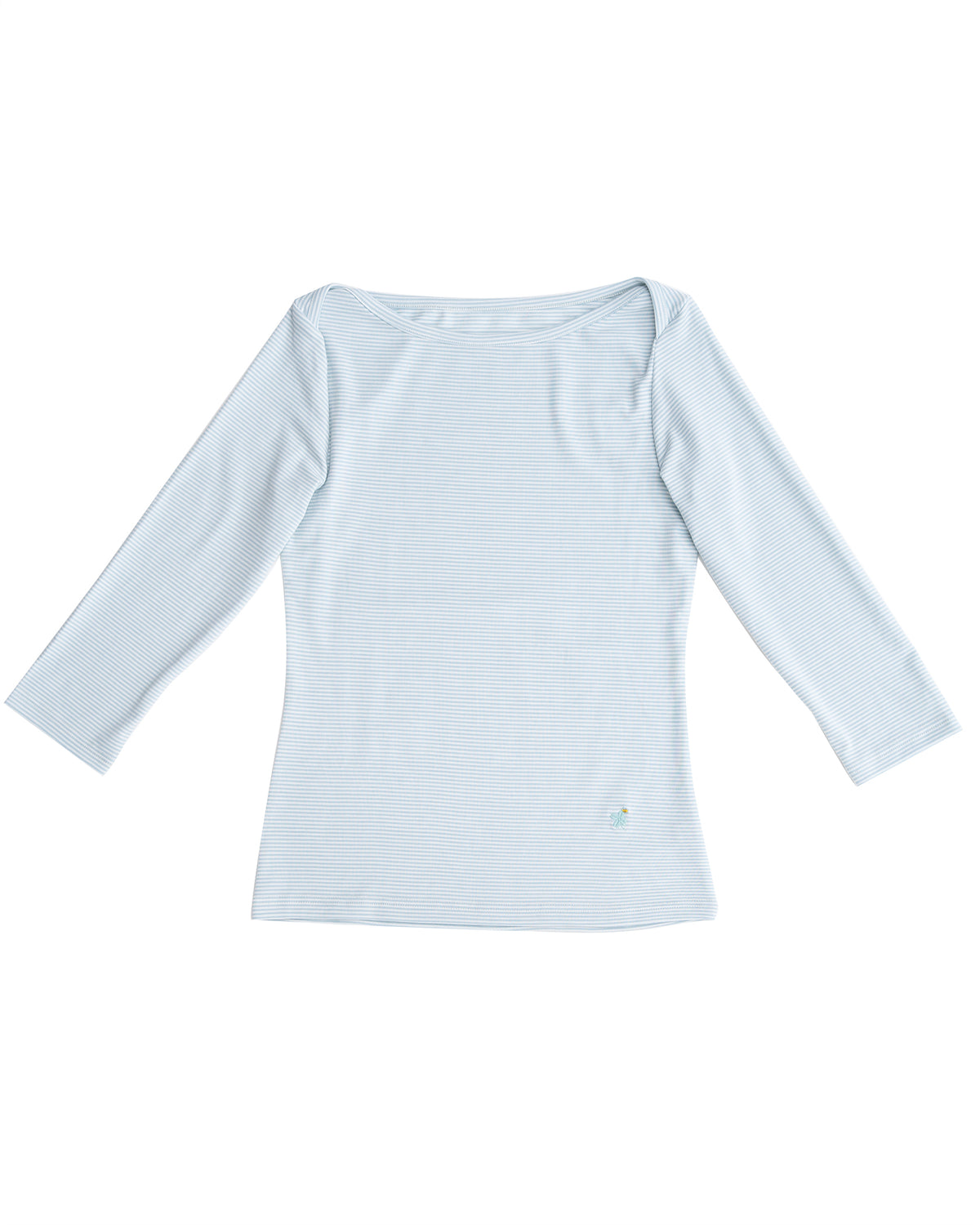 【10月上旬発送予定】Clover Bee Border Boatneck Tee(Mint)