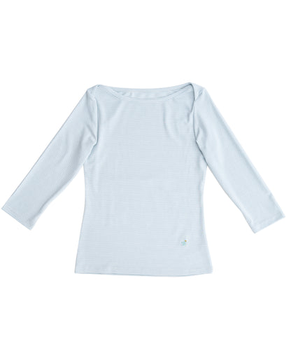 【10月上旬発送予定】Clover Bee Border Boatneck Tee(Mint)