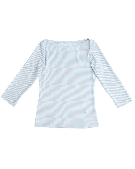 【10月上旬発送予定】Clover Bee Border Boatneck Tee(Mint)