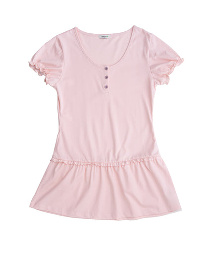 Ruffle Henley Mini Dress