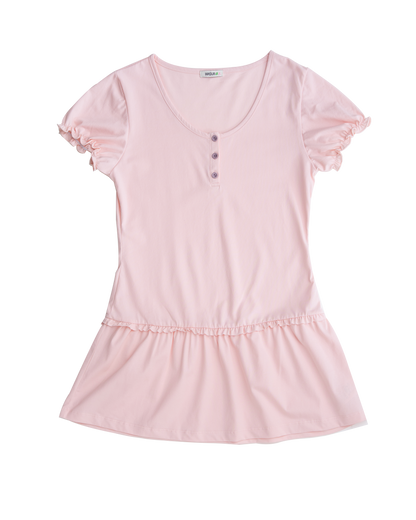 Ruffle Henley Mini Dress