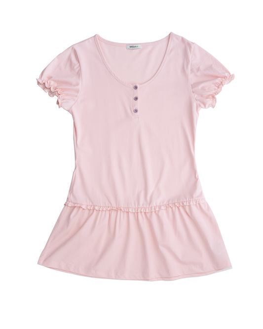 Ruffle Henley Mini Dress