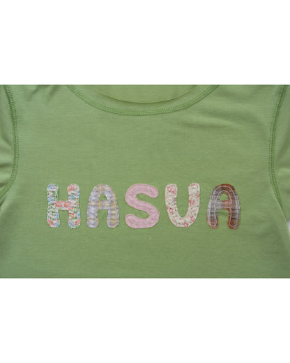 【10月上旬発送予定】HASUA Patchwork Logo Compact Tee（Green）