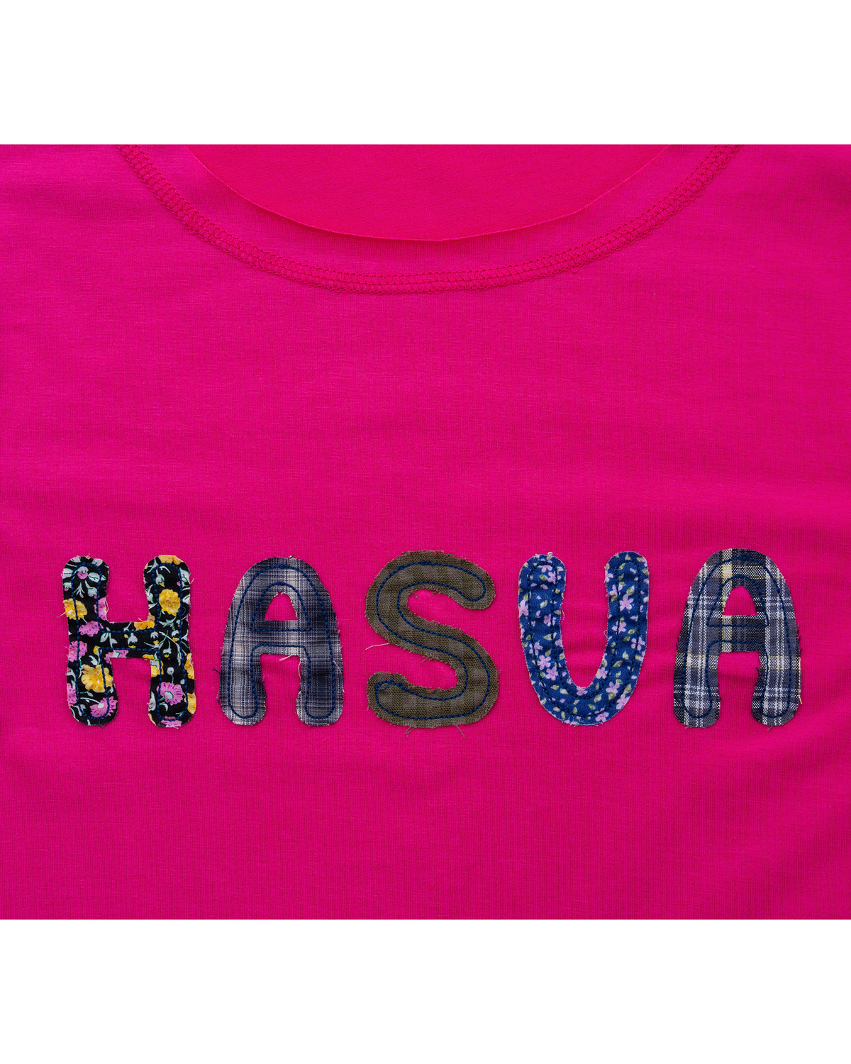 HASUA Patchwork Logo Compact Tee（Plum）