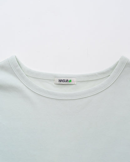Lucky Bee Embroidery Tee (Pale mint)