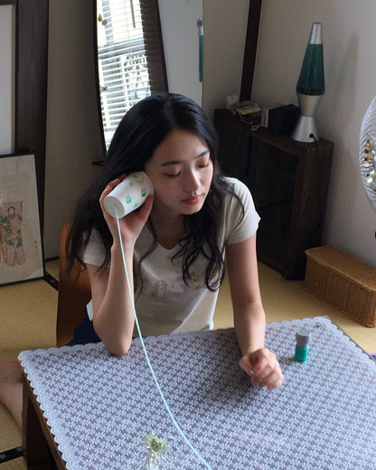 【10月上旬発送予定】HASUA Patchwork Logo Compact Tee（Butter）