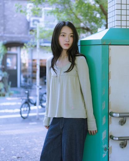 Lucky Bee Babydoll Top （Pear green）