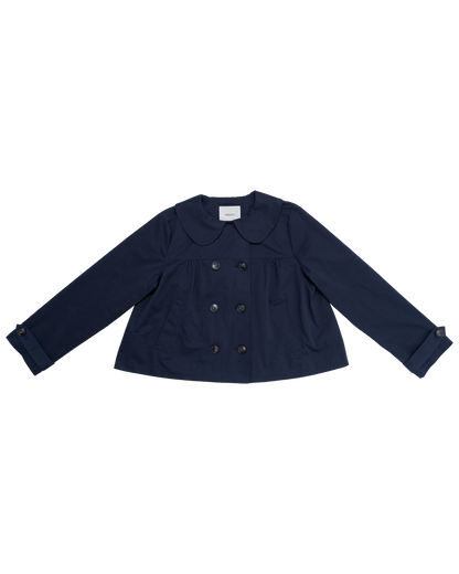 Babydoll Double-Breasted Jacket（Navy）