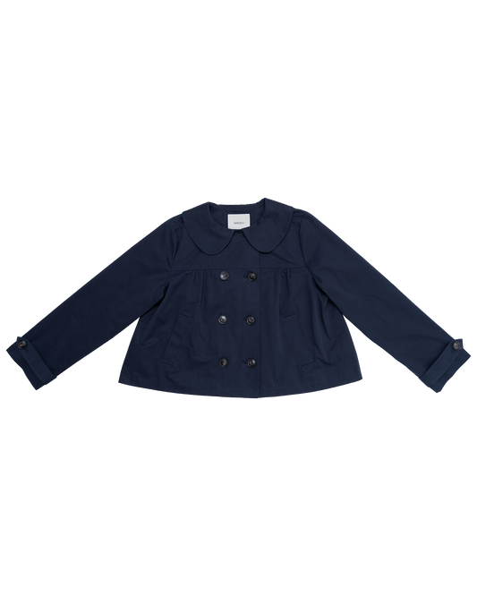 Babydoll Double-Breasted Jacket (Navy)