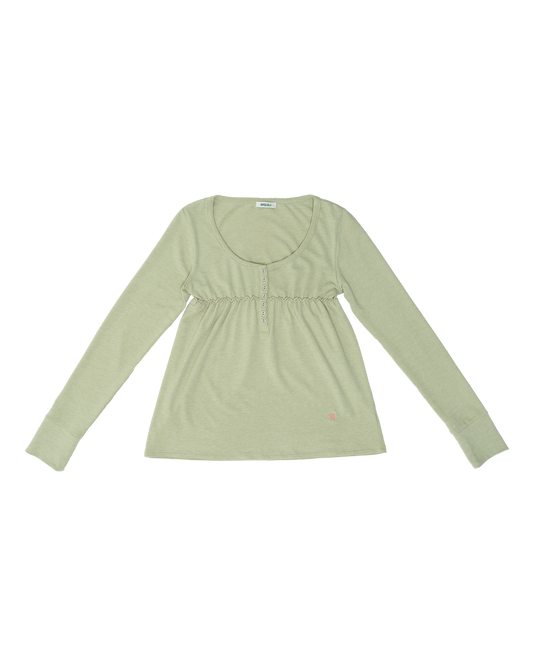 Lucky Bee Babydoll Top (Pear green)
