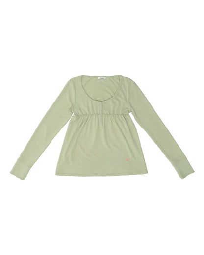 Lucky Bee Babydoll Top （Pear green）