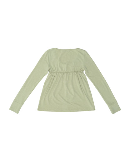 Lucky Bee Babydoll Top （Pear green）