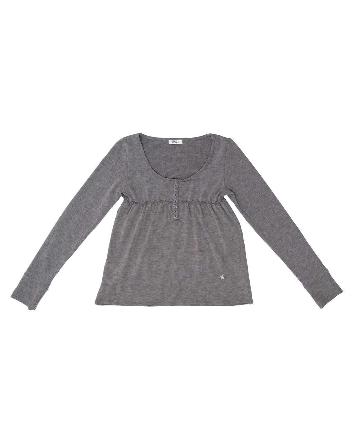 Lucky Bee Babydoll Top （Gray）