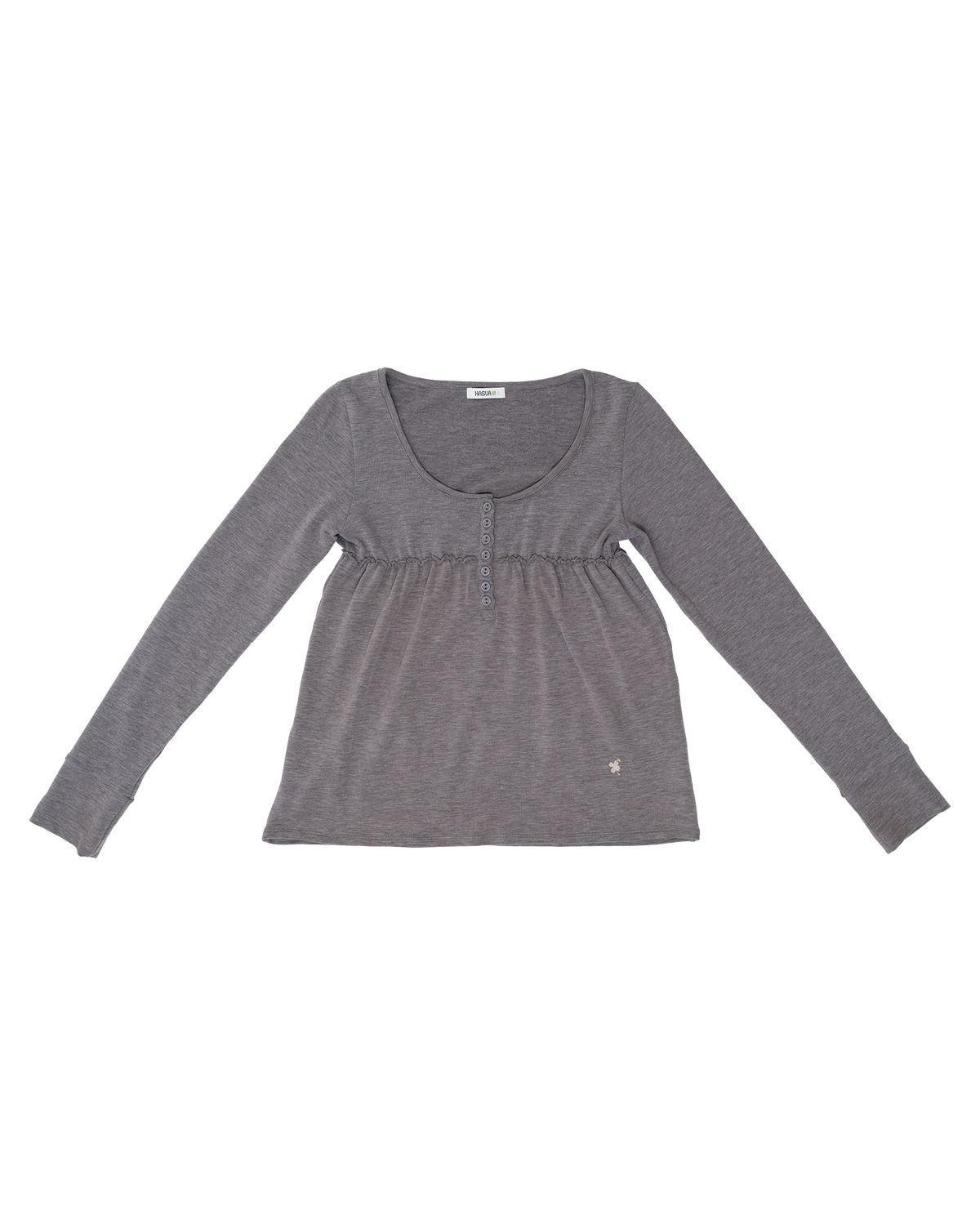 Lucky Bee Babydoll Top （Gray）