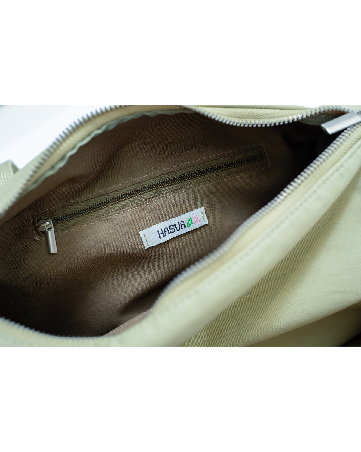 HASUA Canvas Mini Boston Bag （Pear green）