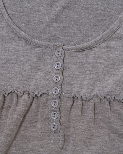 Lucky Bee Babydoll Top （Gray）