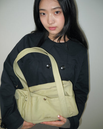 HASUA Canvas Mini Boston Bag （Pear green）