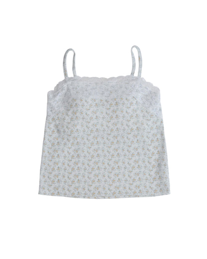Vintage Floral Lace Padded Camisole（Ivory）