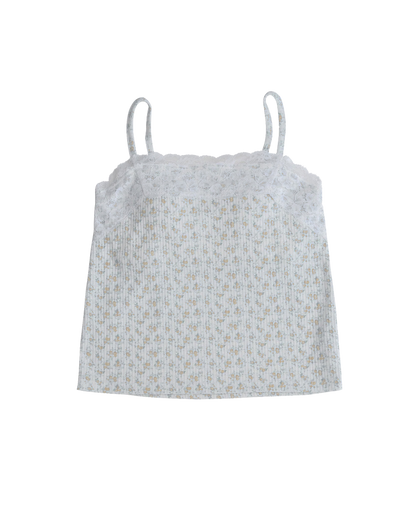 Vintage Floral Lace Padded Camisole（Ivory）