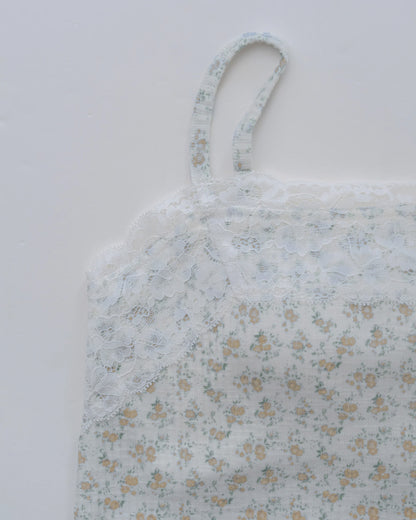 Vintage Floral Lace Padded Camisole（Ivory）