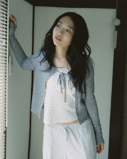 【9月下旬発送予定】Sheer Ribbon Cardigan