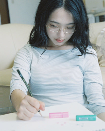 【10月上旬発送予定】Clover Bee Border Boatneck Tee(Mint)