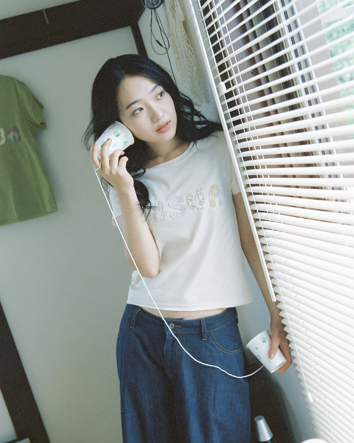 【10月上旬発送予定】HASUA Patchwork Logo Compact Tee（Butter）