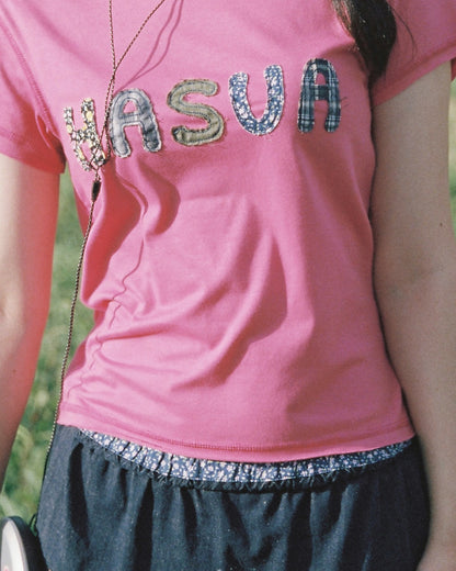 【9月下旬発送予定】Floral Waist Tiered Denim Skirt